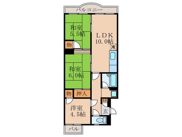 サンパレスの物件間取画像